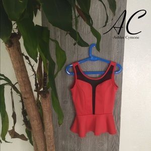 Coral Deep V blouse!